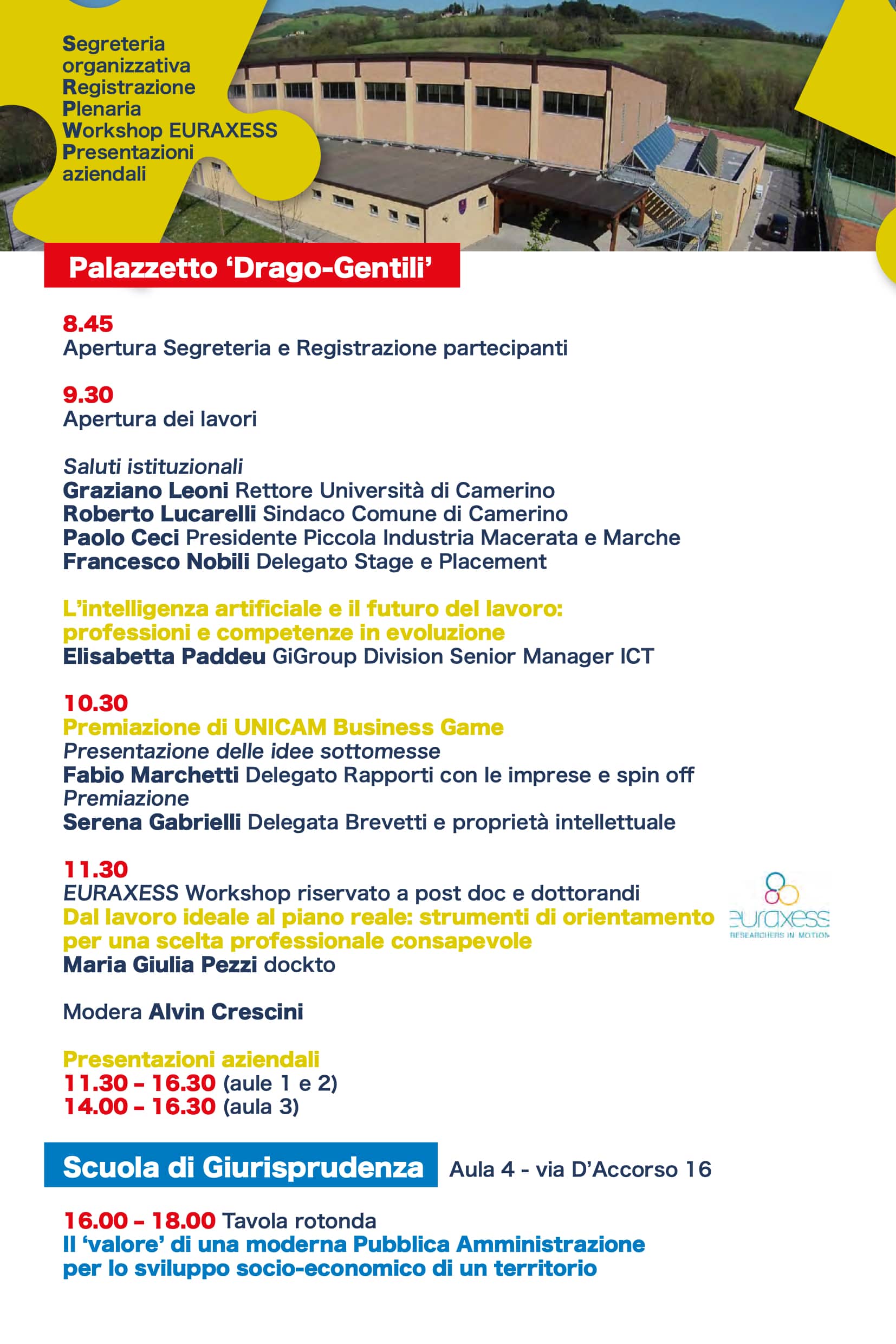Immagine che descrive il programma dell'evento
